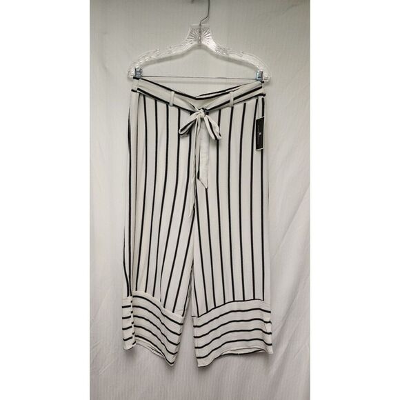 Jules & Leopold 2PC Pants Set Striped 3/4 Scoop Neck Size Medium Ivory/Blue - Picture 10 of 13